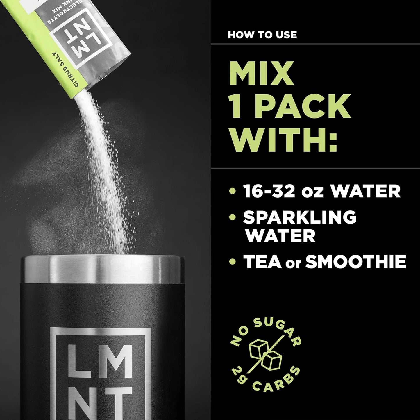 LMNT Zero Sugar Electrolyte Drink Mix – Citrus Salt, 30 Pack