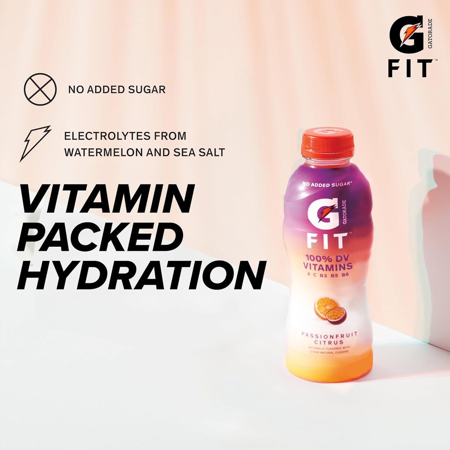 Gatorade Fit Electrolyte Drink, Healthy Hydration, 16.9 oz Bottles (Pack of 12)