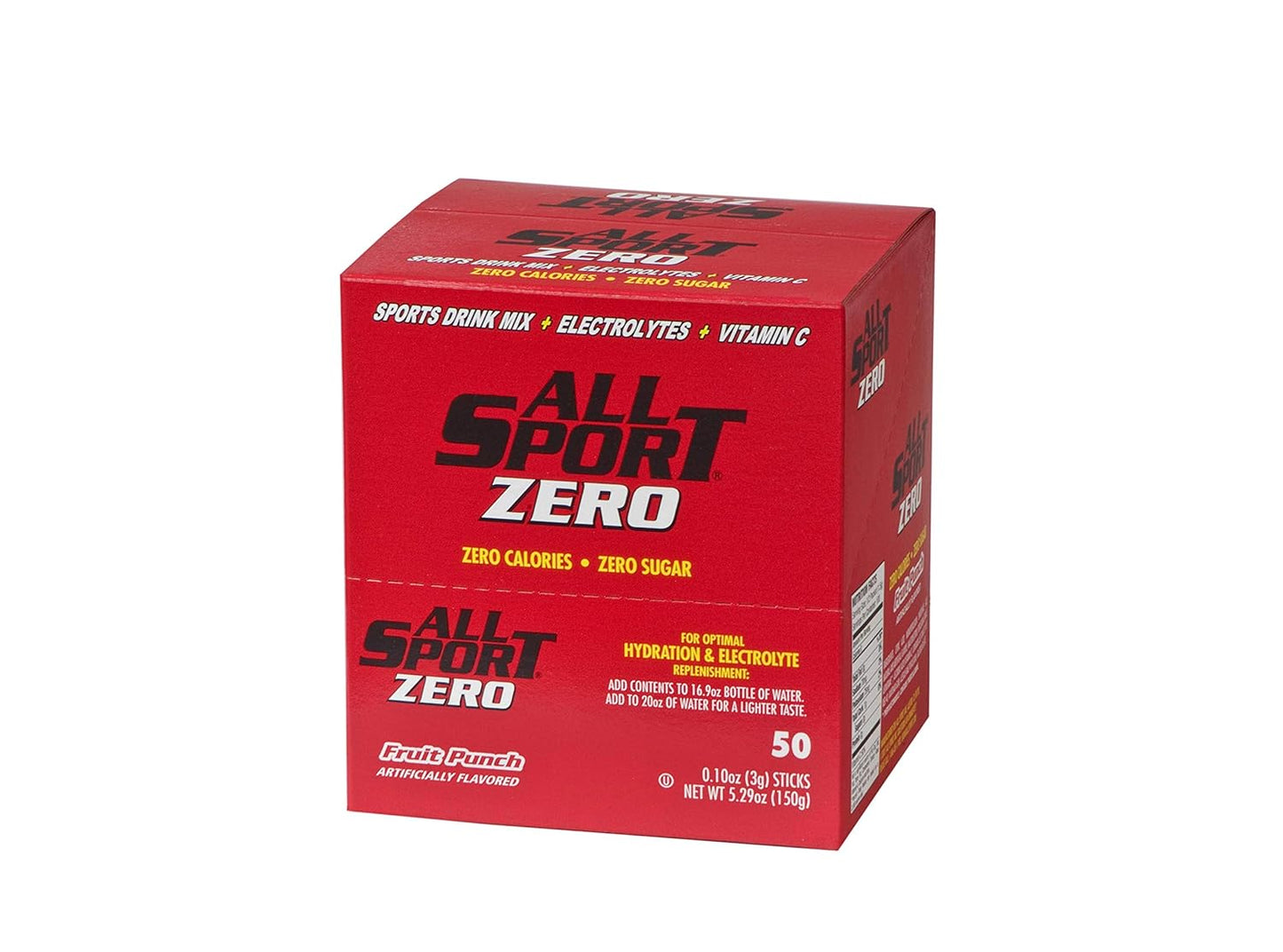 All Sport Powdered Hydration Bars | Zero Calories | High-Performance Electrolyte Drink | Sugar-Free | 6.9 fl oz (50 Count)