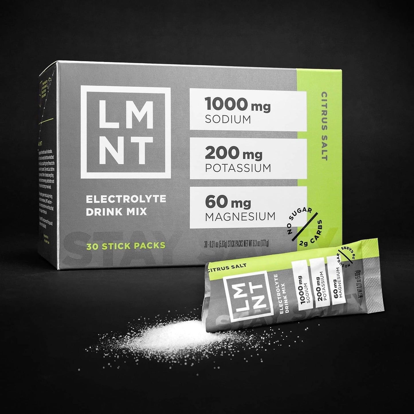 LMNT Zero Sugar Electrolyte Drink Mix – Citrus Salt, 30 Pack