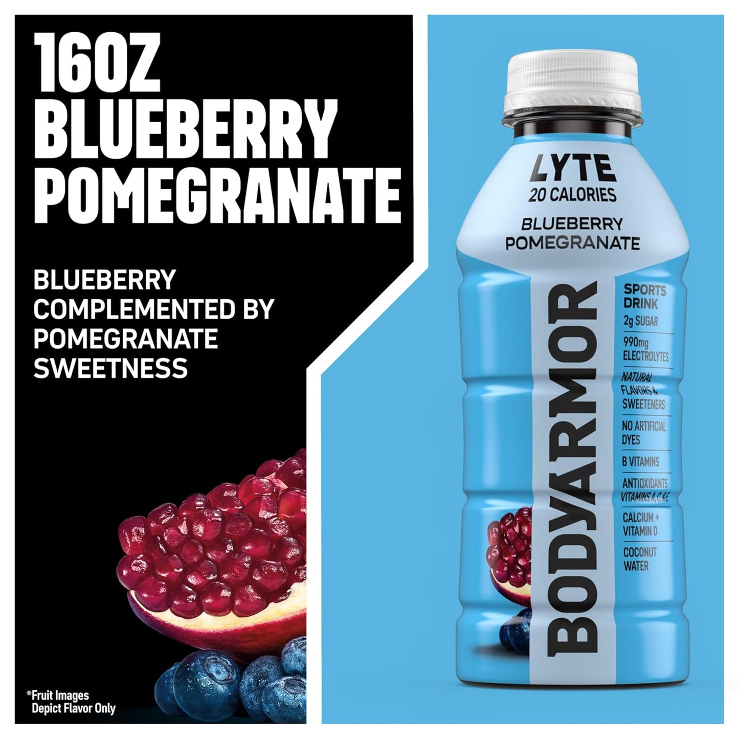 BODYARMOR LYTE Sports Drink, Low Calorie Sports Drink, 16 fl oz (12 packs)