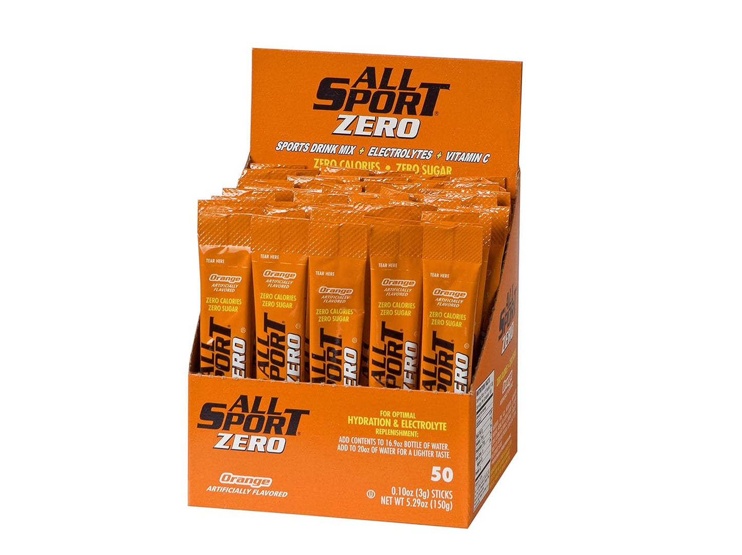 All Sport Powdered Hydration Bars | Zero Calories | High-Performance Electrolyte Drink | Sugar-Free | 6.9 fl oz (50 Count)