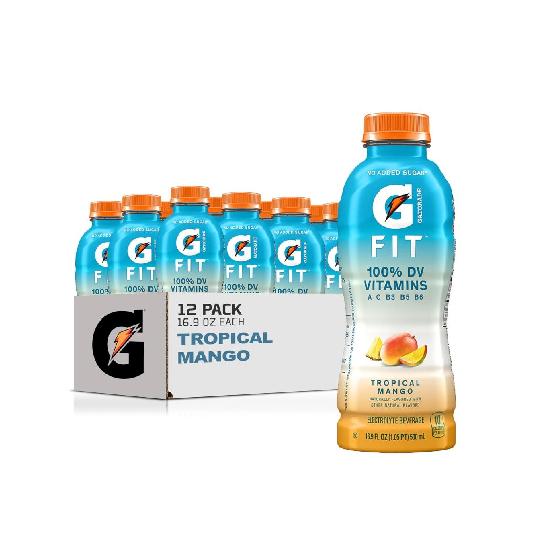 Gatorade Fit Electrolyte Drink, Healthy Hydration, 16.9 oz Bottles (Pack of 12)